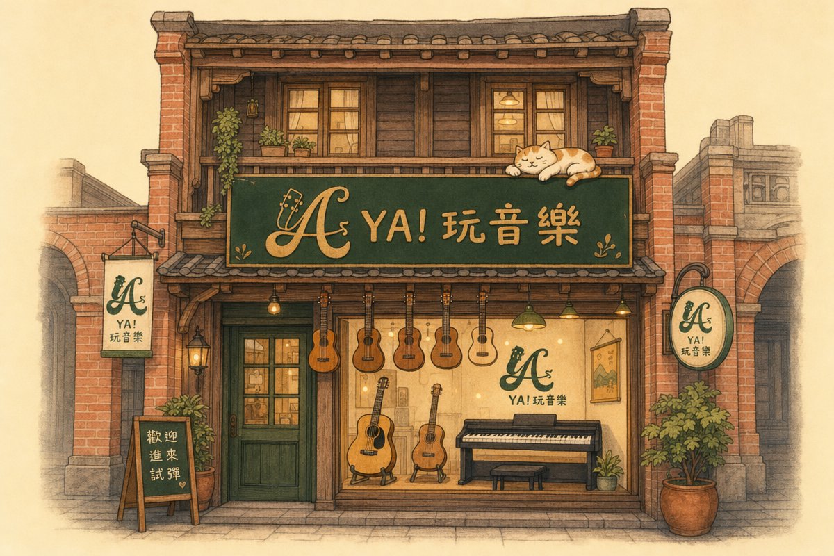 YA! 玩音樂 三峽門市手繪示意圖