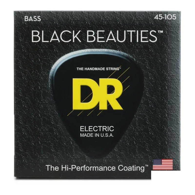 DR DR Strings BKB-45 Black Beauties 黑色包覆層 電貝斯弦 .045-.105 — 三峽木吉他 / 民謠吉他