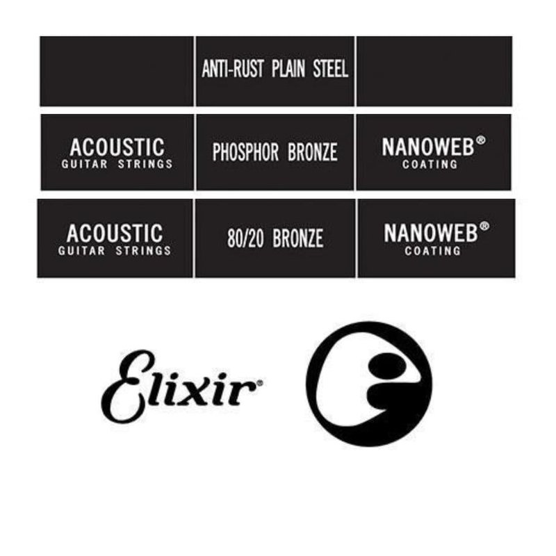 Elixir Elixir 零弦 木吉他 青磷銅 紅銅 黃銅 NANOWEB 單弦 — 三峽木吉他 / 民謠吉他