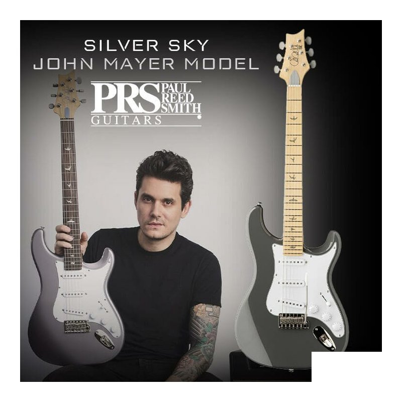 PRS 簽名款 PRS SE John Mayer Silver Sky Overland Gray 楓木 電吉他 — 三峽電吉他