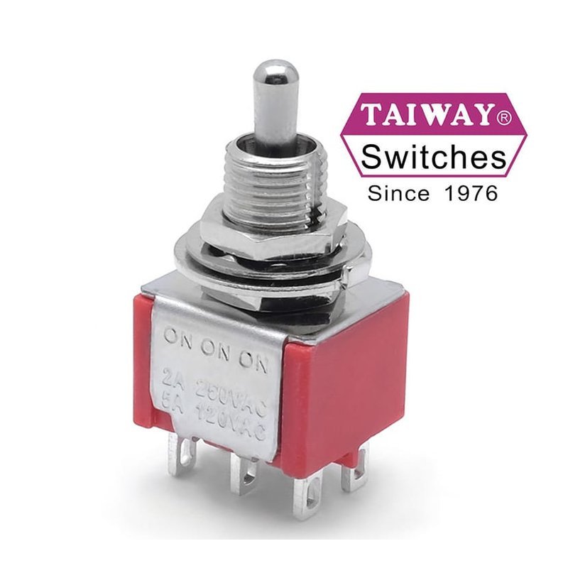 Taiway DPDT On On On Switch 三段 搖頭開關 — 三峽配件 / 週邊