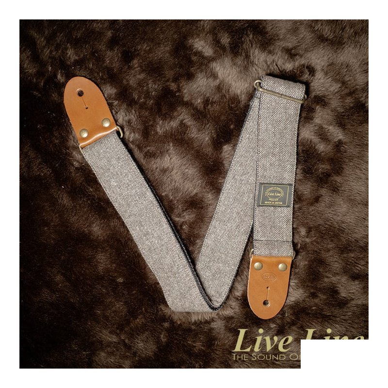 日本製造 Live Line Jazz NEP Tweed 系列 YST32-8 黑色 吉他 背帶 — 三峽木吉他 / 民謠吉他