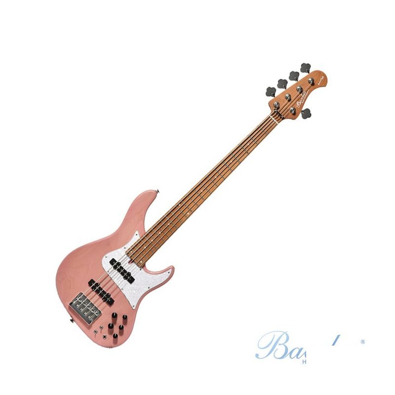 簽名款 Bacchus WL524-H.J.FREAKS PINKS 主動式 五弦 電貝斯 — 三峽吉他 / Bass