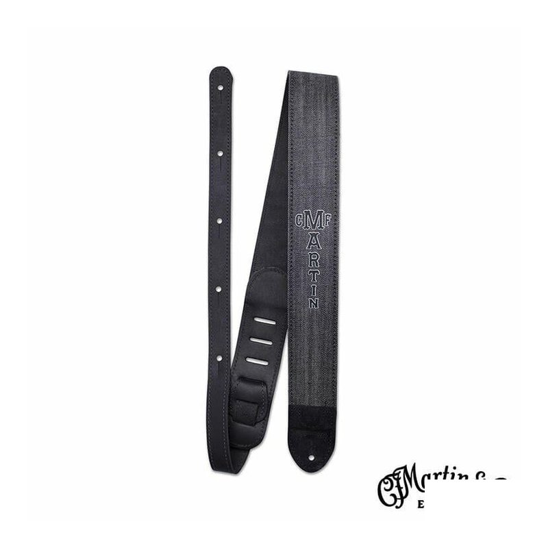 Martin Martin Black Denim & Leather 18A0116 單寧布 皮革 雙面背帶 — 三峽背帶
