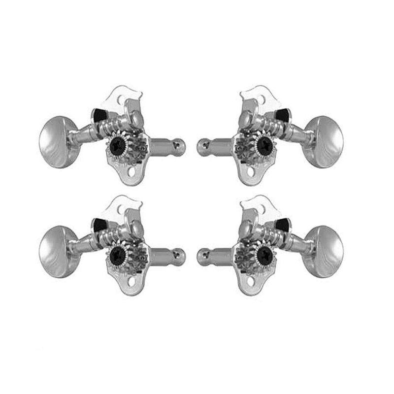 台灣製造 GROVER 8C Sta-Tite 銀色 烏克麗麗 調音弦鈕 左2右2 — 三峽烏克麗麗