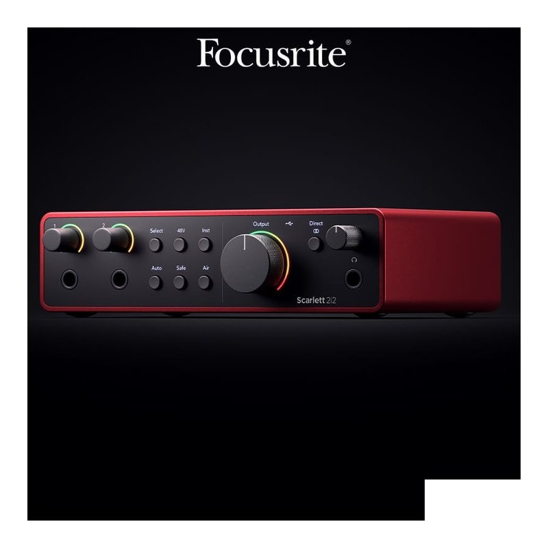 Focusrite 全新 Focusrite Scarlett 4th Gen 2i2 USB 錄音介面 — 三峽錄音