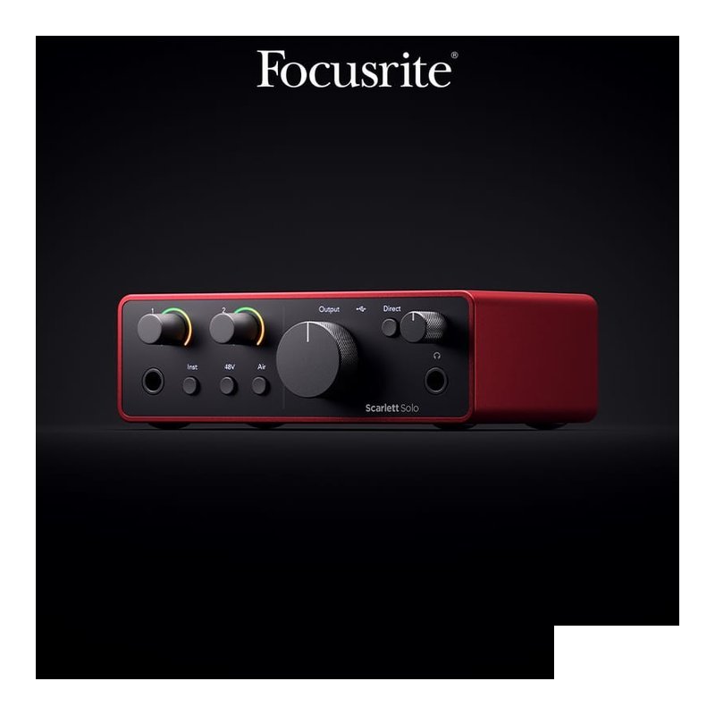 Focusrite 全新 Focusrite Scarlett 4th Gen Solo USB 錄音介面 — 三峽錄音