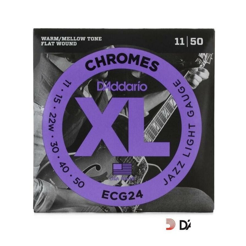 DAddario ECG24 Chrome Flatwound 電吉他 11/50 平滑弦 — 三峽電吉他