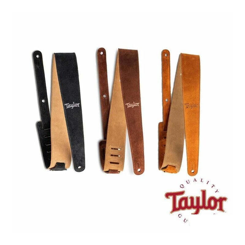 Taylor Taylor 2.5" Embroidered Suede 麂皮 吉他 背帶 — 三峽木吉他 / 民謠吉他
