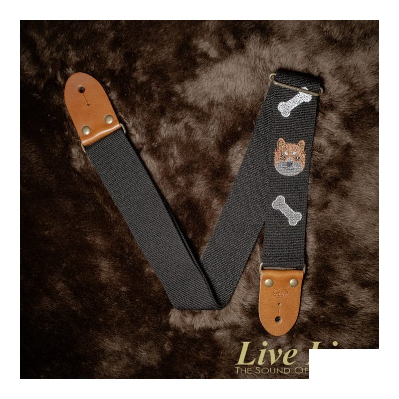 日本製造 Live Line Embroidery 系列 LSS38B-1 吉他 背帶 — 三峽木吉他 / 民謠吉他