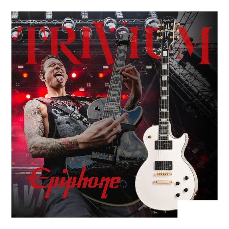 Epiphone 簽名款 Epiphone Matt Heafy Les Paul Custom Origins 白金 電吉他 — 三峽電吉他