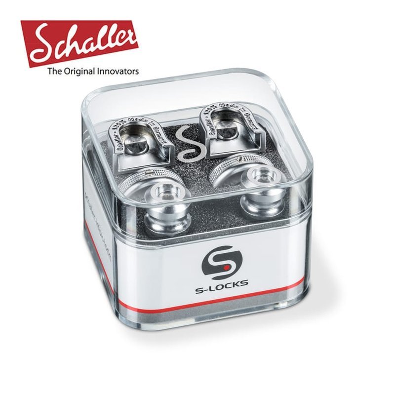 Schaller S-Locks Satin Chrome 消光銀 背帶釘加厚設計 安全背帶扣 — 三峽背帶