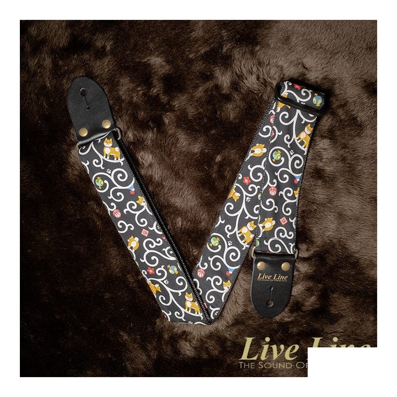 Live Line 柴犬 樣式 吉他 背帶 日本製造 LS2000KD — 三峽吉他 / Bass