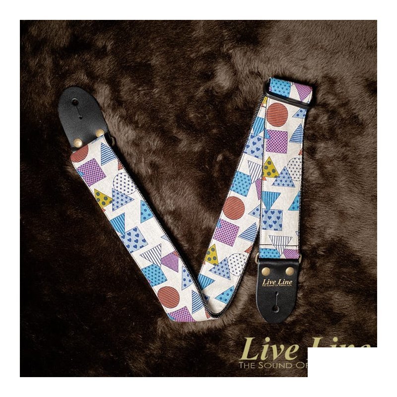 Live Line 幾何圖形 樣式 吉他 背帶 日本製造 LS2000MSS — 三峽吉他 / Bass