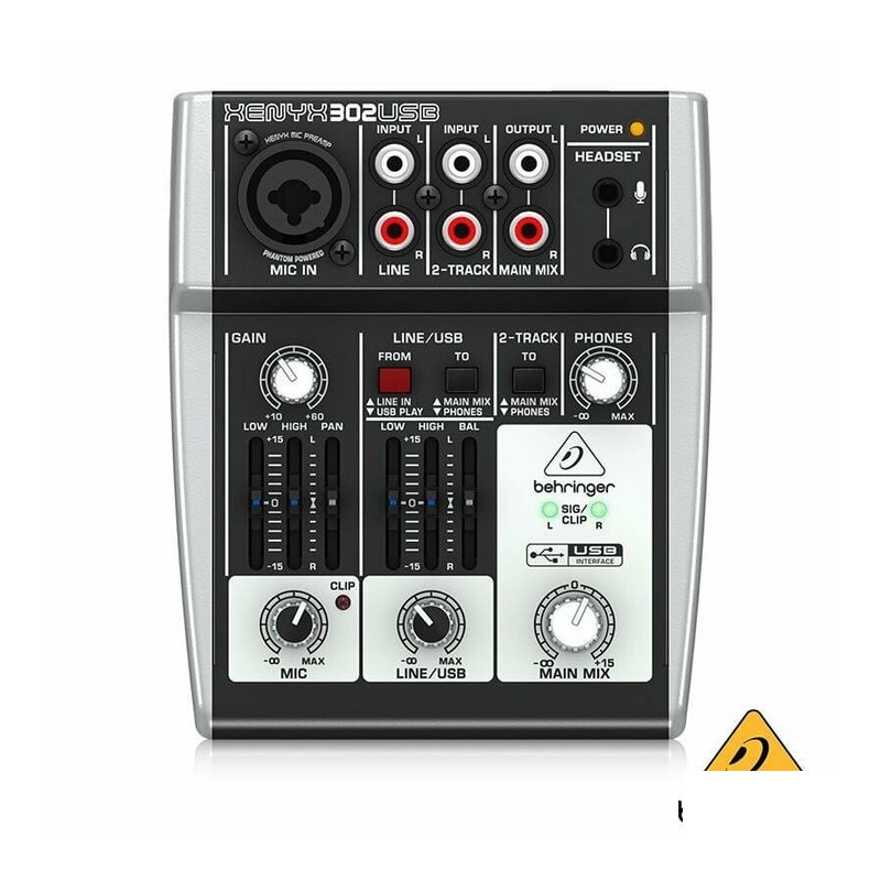 Behringer Behringer XENYX 系列 302USB 迷你混音器 錄音介面 — 三峽錄音