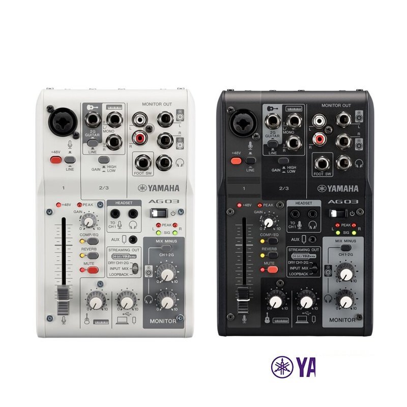 Yamaha Yamaha AG03 MK2 網路直播/電玩直播/手機遙控 混音機/Mixer/聲卡 — 三峽音響 / 音箱