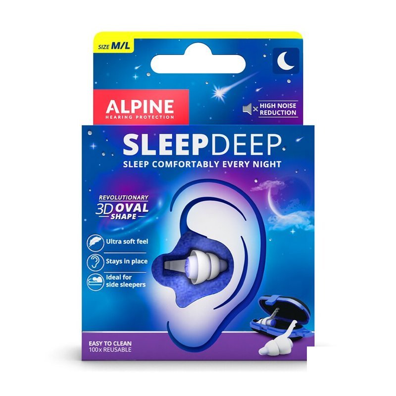 荷蘭 Alpine SleepDeep 減音25dB 睡眠用耳塞 (側睡不壓迫) — 三峽錄音 / 音響
