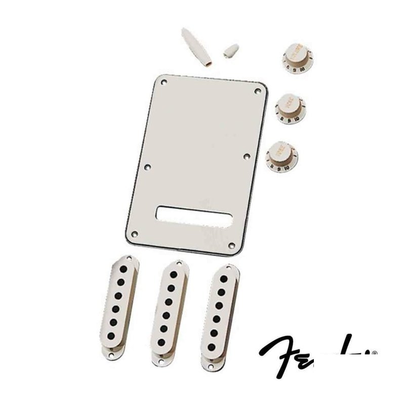 Fender Strat 蓋子配件組 Accessory Kits Parchment Fender Strat 蓋子配件組 Accessory Kits Parchment / BK — 三峽音響 / 音箱