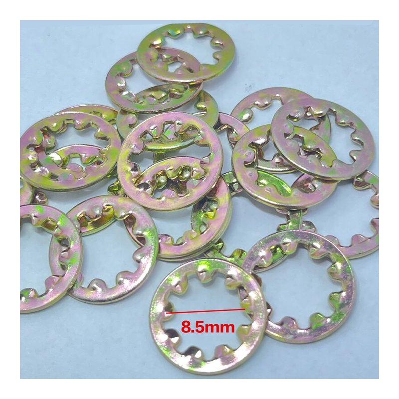 國產 內齒形 螺絲華司 特殊塗層 (內徑8.5mm)/(三個一組) — 三峽配件 / 週邊