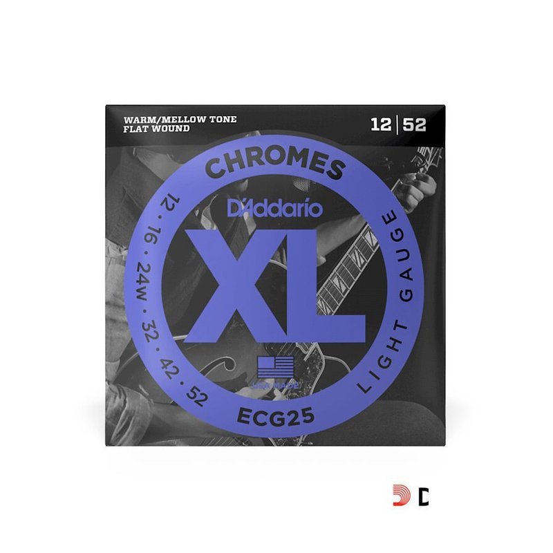 DAddario ECG25 Chrome Flatwound 電吉他 12/52 平滑弦 — 三峽電吉他
