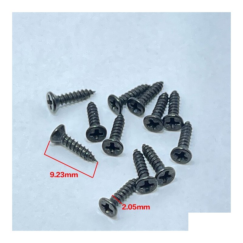拾音器邊框 螺絲 黑色 (長9.23mm/直徑2.05mm)單支 — 三峽配件 / 週邊