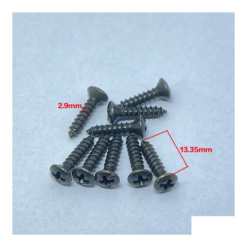 護板 螺絲 黑色 (長13.35mm/直徑2.9mm)單支 — 三峽配件 / 週邊