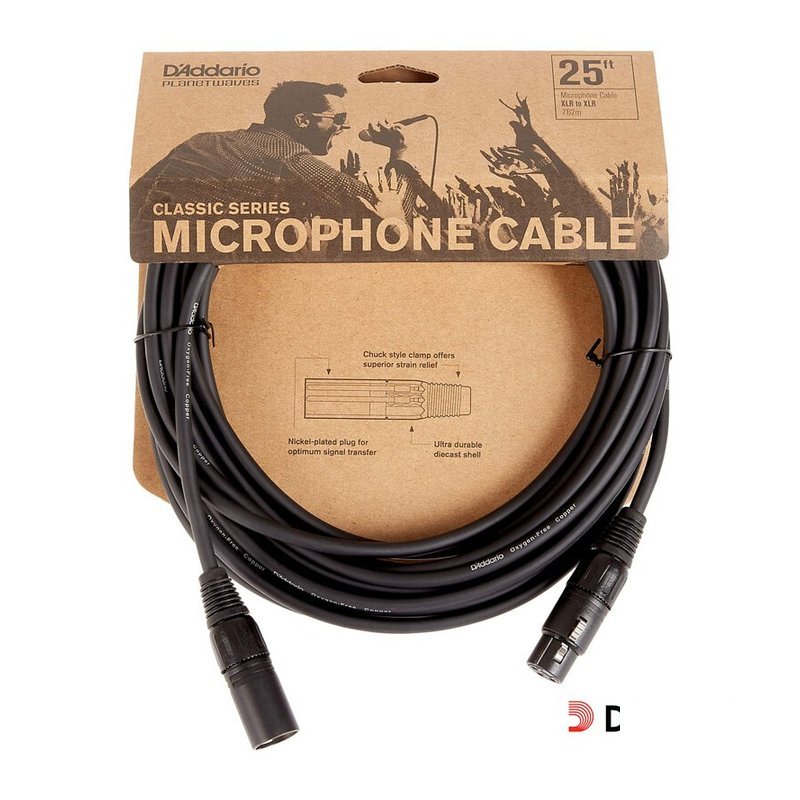 Planet Waves DAddario Planet Waves PW-CMIC-25 頂級麥克風線 25呎 — 三峽麥克風