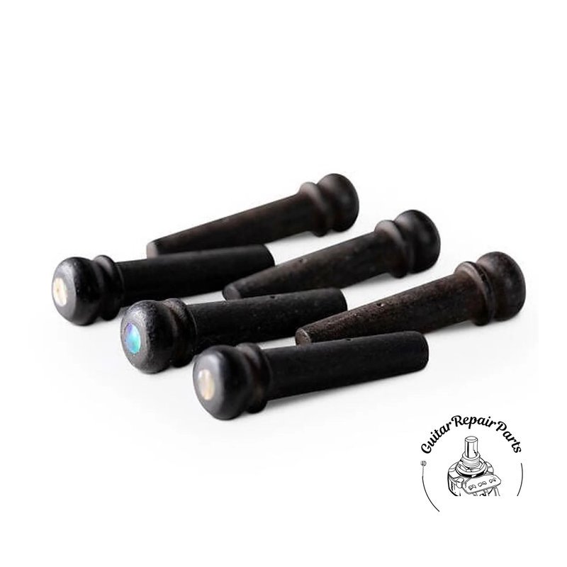 Taylor Taylor 7251 Ebony and Abalone Dot黑檀木止弦釘組 吉他弦栓 插銷 — 三峽吉他 / 電吉他弦