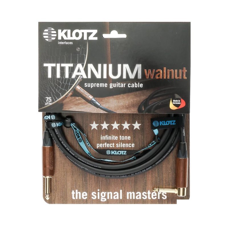 德國 Klotz Titanium Walnut TIW0300PR 頂級 電吉他導線 胡桃木線頭 — 三峽木吉他 / 民謠吉他