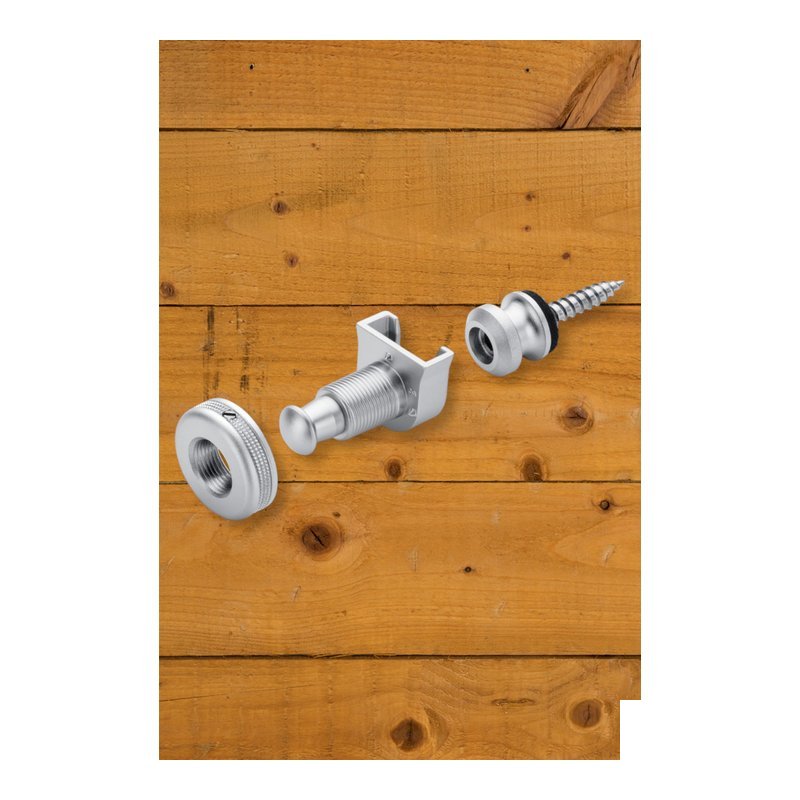 Schaller S-LOCKS Chrome 鍍鉻 背帶釘加厚設計 安全背帶扣 — 三峽背帶