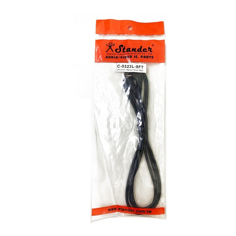 台灣製 Stander CPX-L230 (0.5公尺) 麥克風線 母頭-3.5mm 轉接線 — 三峽麥克風