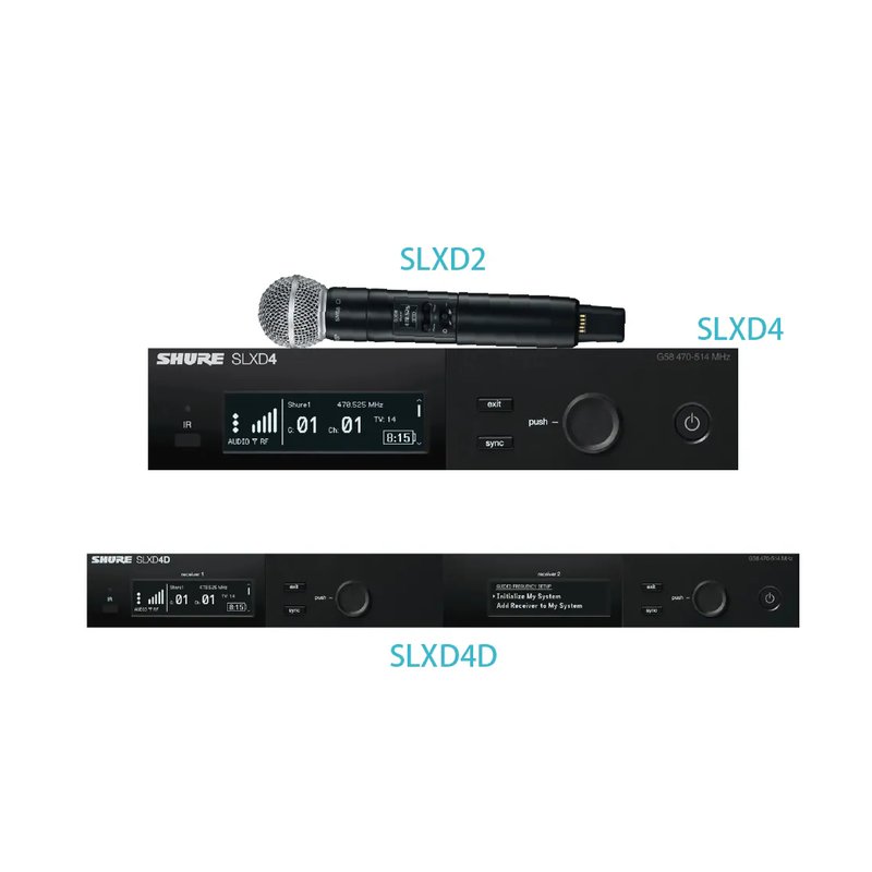 Shure Shure / SLXD 系列 無線手握傳輸系統 (SLXD24/SLXD24D)(SM58/BETA58/KSM9等多種音頭可選配) — 三峽麥克風｜YA! 玩音樂