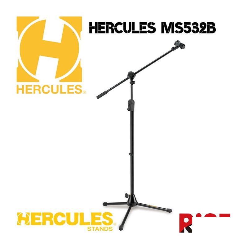 Hercules Hercules 海克力斯 MS532B 麥克風架 (快速伸縮桿/快拆麥克風夾) — 三峽麥克風
