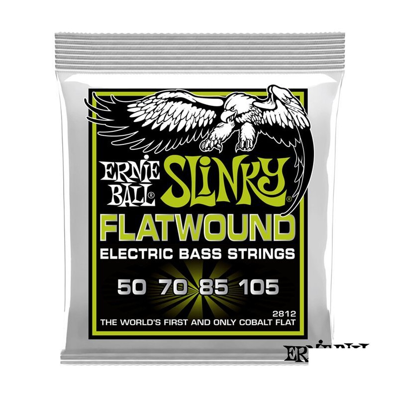 Ernie Ball Ernie Ball 2812 Flatwound (50-105) 平滑弦/鈷纏繞平滑/電貝斯/4弦 — 三峽貝斯