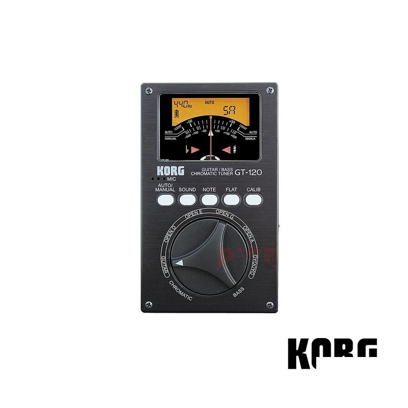 KORG KORG GT-120 UV 吉他/貝斯/烏克麗麗 數位指針調音器 含保護袋 — 三峽烏克麗麗