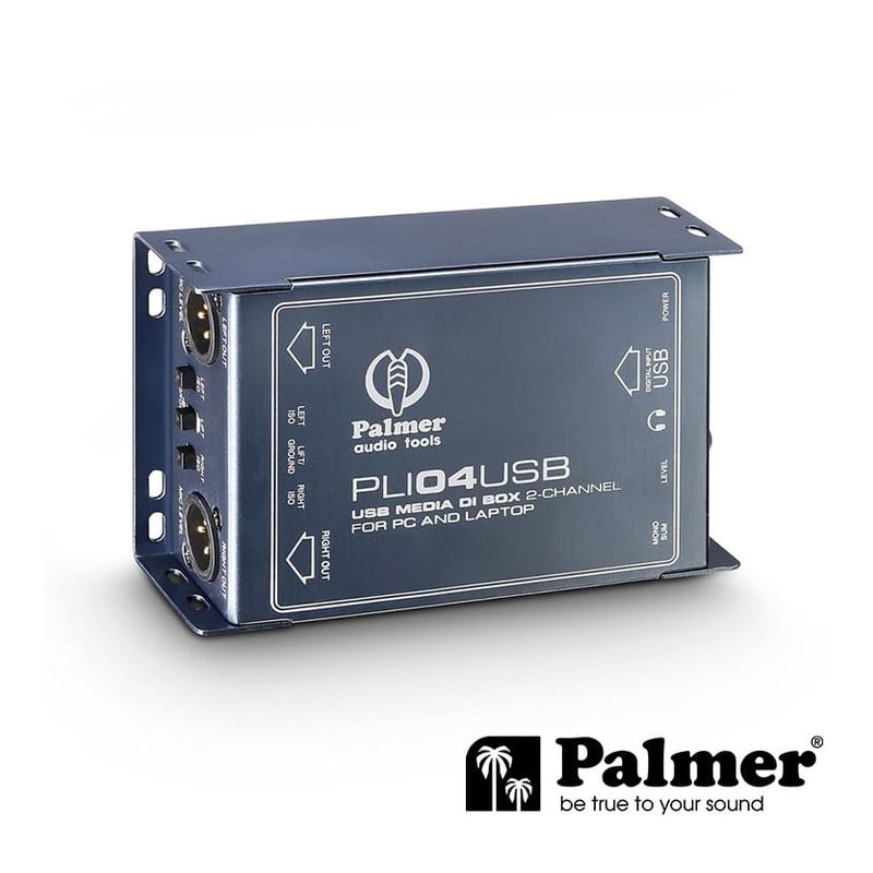 Palmer PLI 04 USB 主動式 兩軌 媒體 DI BOX — 三峽錄音 / 音響
