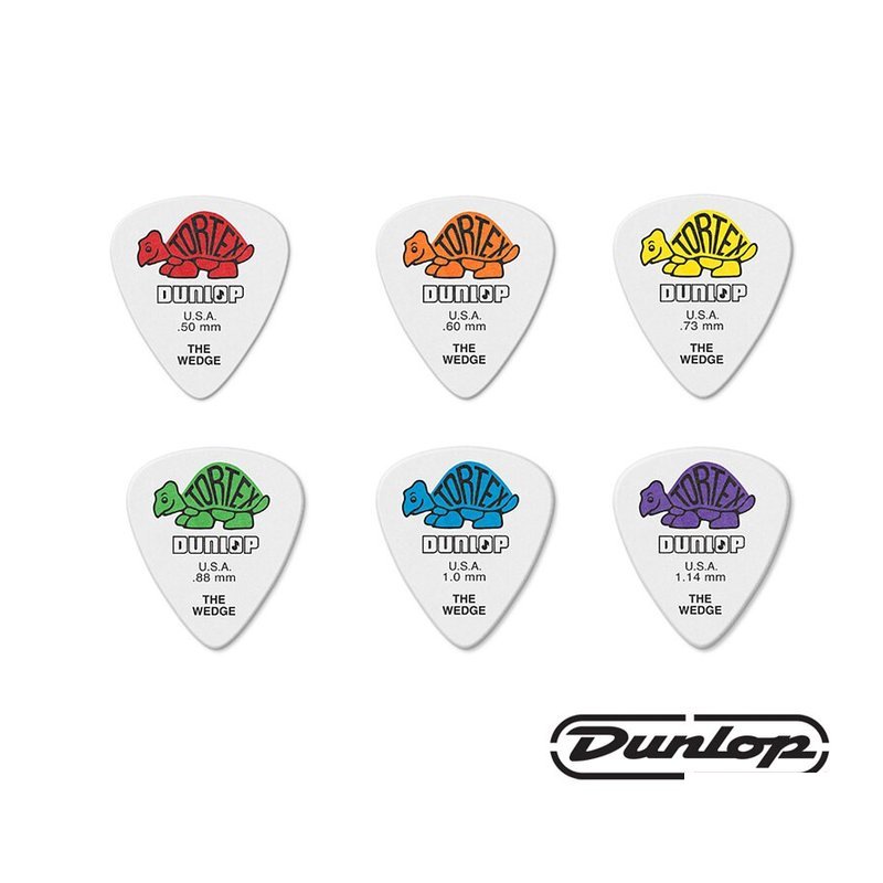 Dunlop Dunlop Tortex WEDGE 424R Pick 6種尺寸 匹克 單片 — 三峽Pick
