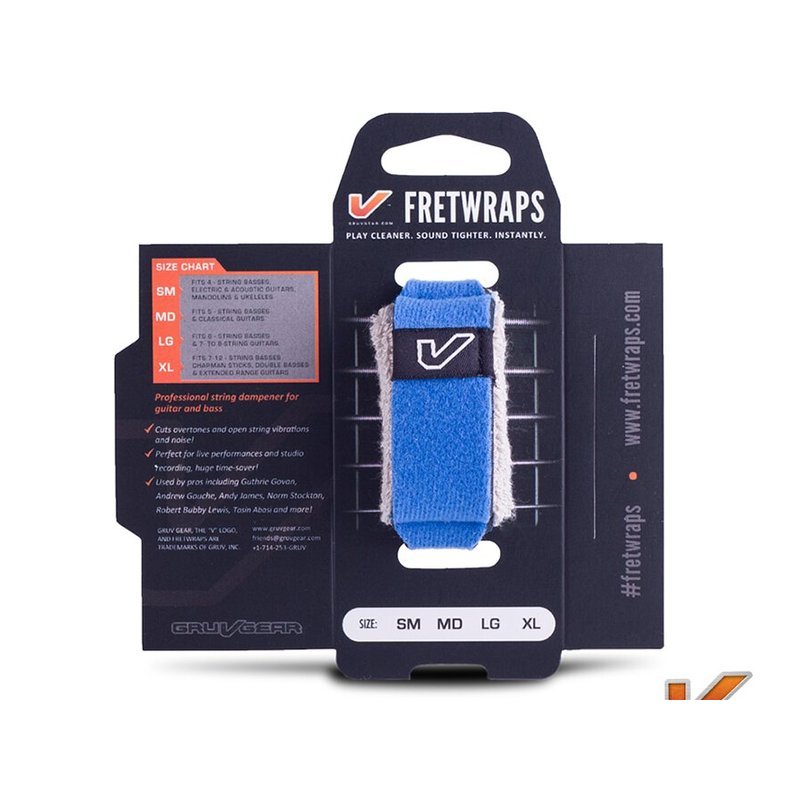 Blue Gruv Gear FretWraps 悶音束帶 Blue 藍 — 三峽配件 / 週邊