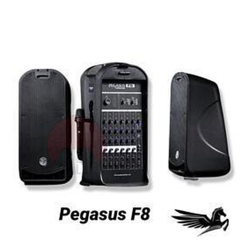Pegasus F8 2000瓦 攜帶主動式音響 外場喇叭 藍芽 樂器用喇叭 側邊可掛麥克風 樂器用音箱 — 三峽麥克風