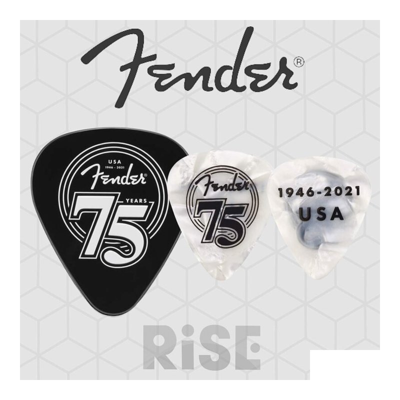 Fender Fender 75週年 限量紀念款盒裝 18片 0.7mm Pick — 三峽配件 / 週邊