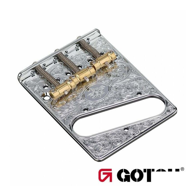 Gotoh GTC-Art-03 Tele用 琴橋 黃銅下弦枕 花紋雕刻 — 三峽配件 / 週邊