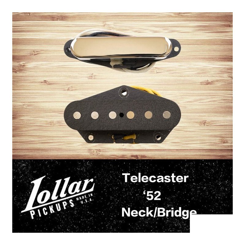 Lollar Tele '52 Unplated 前/後 段 電吉他 拾音器 — 三峽吉他 / Bass