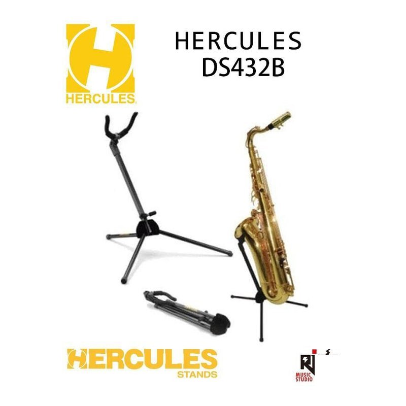Hercules Hercules 海克力斯 DS432B 次中音 薩克斯風架 輕便 攜帶型 附攜行袋 — 三峽木管樂器