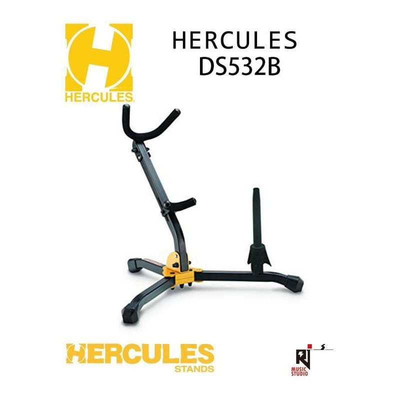 Hercules Hercules 海克力斯 DS532B 薩克斯風架+長/豎笛2用架 攜帶型 附攜行袋 — 三峽木管樂器