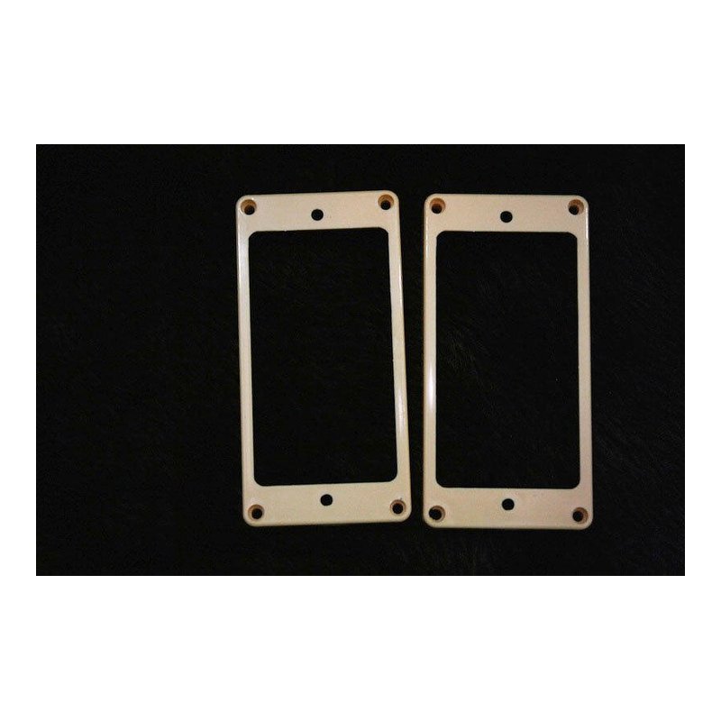 全新 電吉他 雙線圈用 拾音器邊框 環蓋 塑膠材質 米黃 前後段都有 許多樂器零件可參考 — 三峽吉他 / Bass