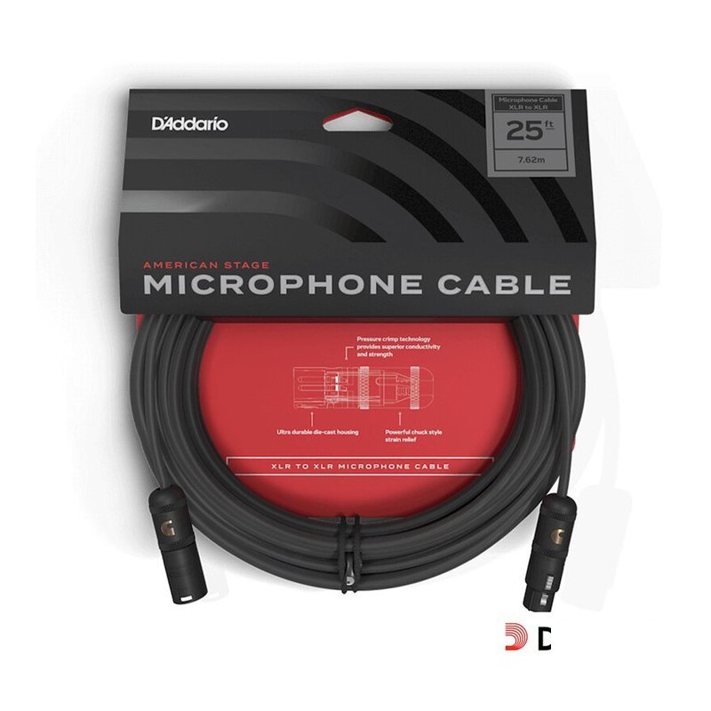 Planet Waves DAddario Planet Waves 美製麥克風線 PW-AMSM-25 25呎 — 三峽麥克風