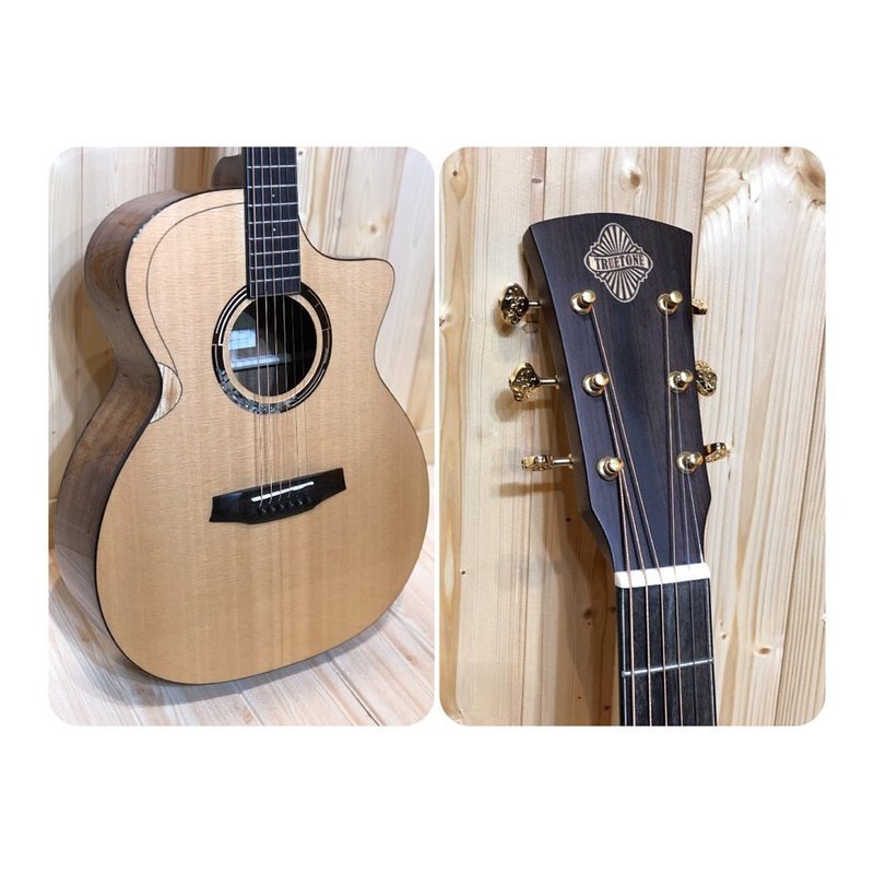 TrueTone GK-7CSS 全單板 木吉他 民謠吉他 含原廠硬盒 — 三峽吉他 / Bass
