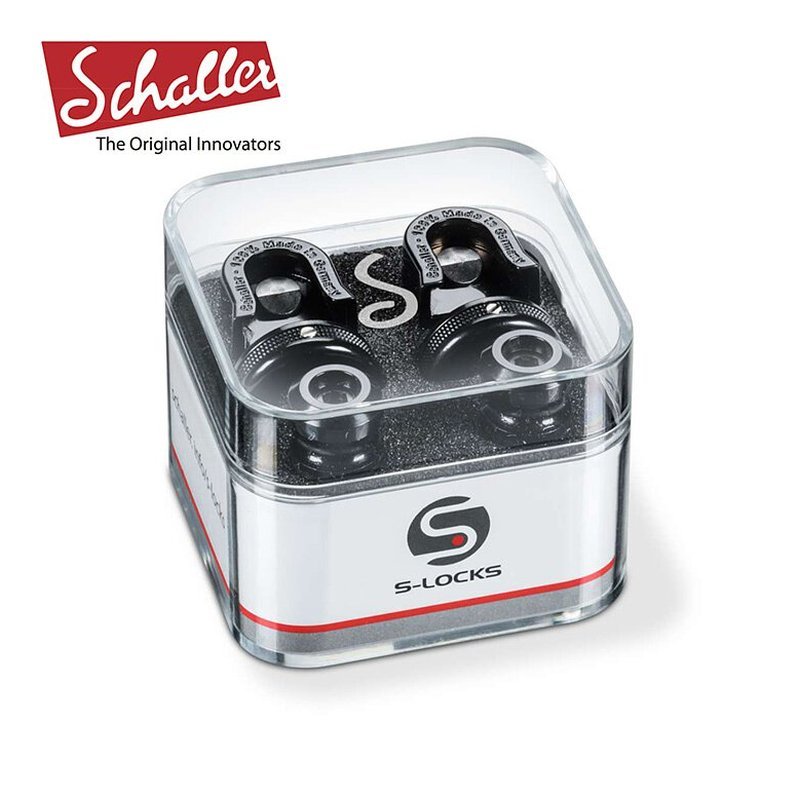 Schaller S-LOCKS BlackChrome 黑鉻 背帶釘加厚設計 安全背帶扣 — 三峽背帶