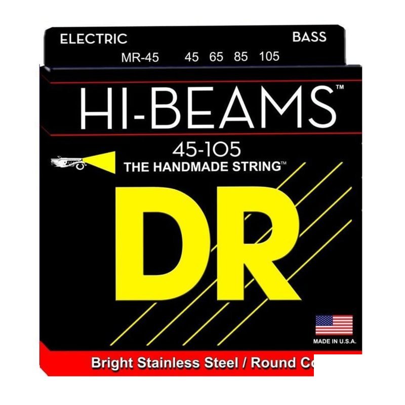 DR DR HI-BEAMS MR-45 不鏽鋼纏繞 貝斯弦 四弦 45-105 — 三峽木吉他 / 民謠吉他