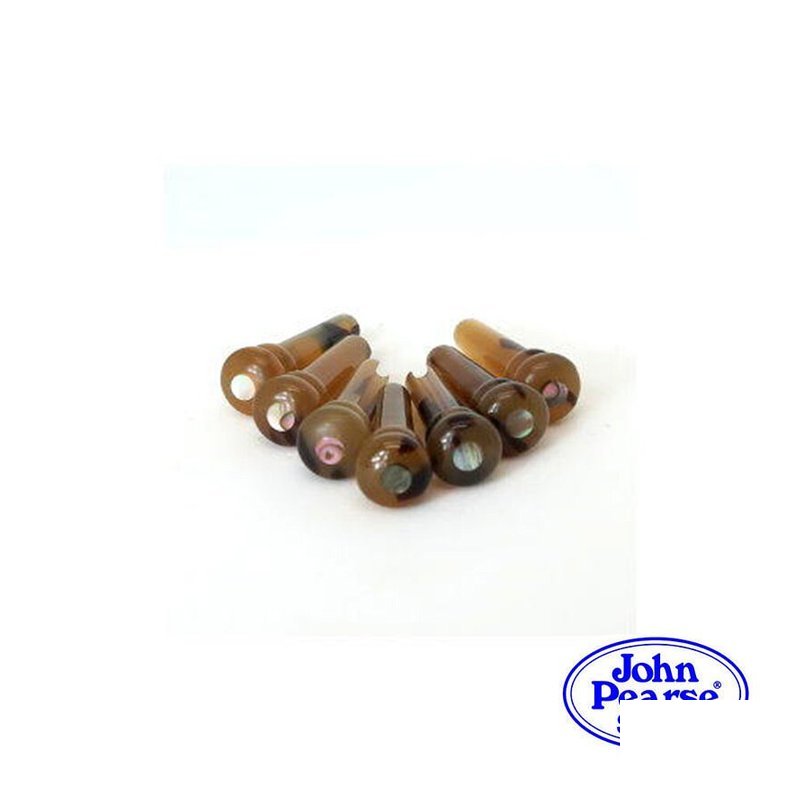 美製 John Pearse JPOP-PIN-TA 人工玳瑁鑲貝 木吉他 止弦釘 — 三峽吉他 / Bass